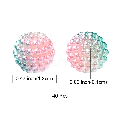 Imitation Pearl Acrylic Beads OACR-FS0001-32B-1