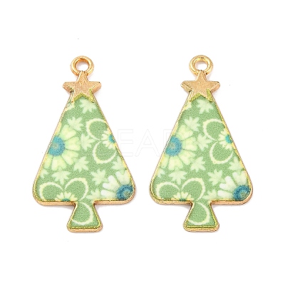 Christmas Theme Rack Plating Alloy Pendants FIND-M020-02G-1