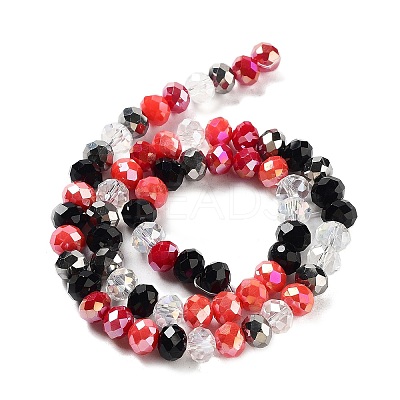 Glass Beads Strands EGLA-A034-M8mm-14-1