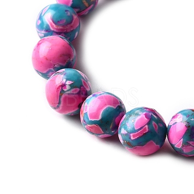 Dyed Natural Magnesite Beads Strands G-L617-D01-8mm-05-1