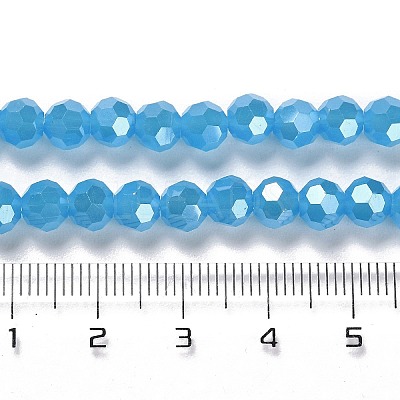 Electroplate Glass Beads Strands EGLA-A035-J6mm-A07-1