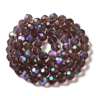 Electroplate Transparent Glass Beads Strands EGLA-A035-T10mm-L13-1