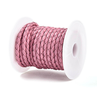 Braided Cowhide Leather Cord NWIR-N005-01D-3mm-1
