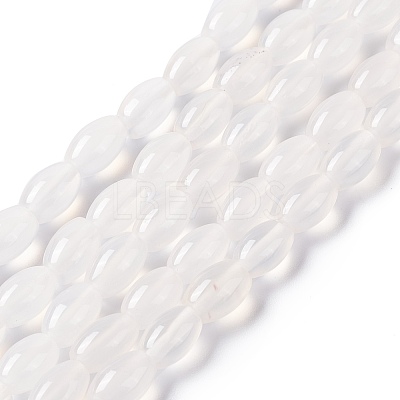 Natural White Agate Beads Strands G-C247-01B-1
