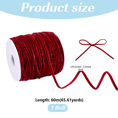 60M Nylon Single Face Velvet Ribbons OCOR-HY0001-73C-1