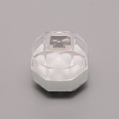 Transparent Plastic Ring Boxes OBOX-WH0014-01B-1