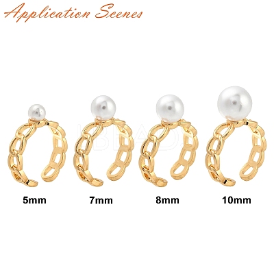 Brass Cup Peg Open Cuff Ring Settings KK-G518-02G-03-1