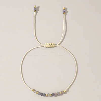 Natural Birthstone Braided Bead Bracelets for Women X-VA8051-12-1
