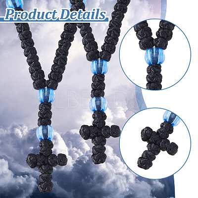 4Pcs Waxed Cord Charm Bracelets BJEW-DC0001-23-1