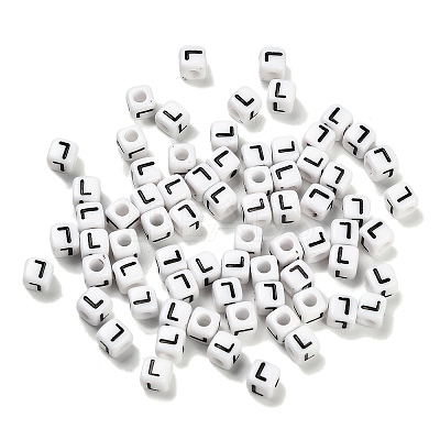 Opaque Acrylic Beads OACR-S076-01L-1
