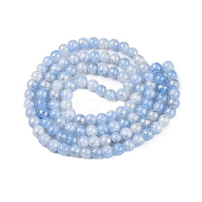 Drawbench Crackle Glass Beads Strands GLAA-N006-8mm-04-1