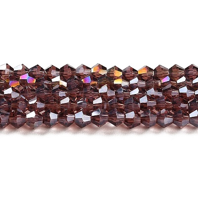 Transparent Electroplate Glass Beads Strands EGLA-A039-T4mm-B05-1
