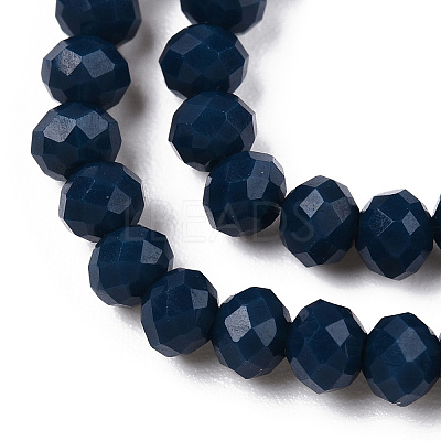 Opaque Solid Color Glass Beads Strands EGLA-A034-P6mm-D16-1