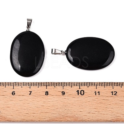 Natural Obsidian Pendants G-T138-207A-1