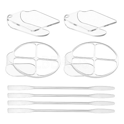 4Pcs Handheld Cosmetic Palette AJEW-GL0001-51-1