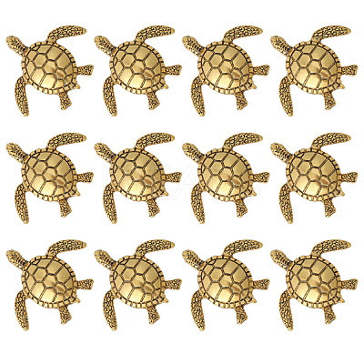 12Pcs Turtle Alloy Lapel Pinks for Backpack Clothes JEWB-CA0001-88AG-1
