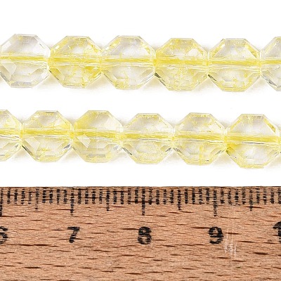 Transparent Crackle Glass Beads Strands GLAA-Q108-03A-01-1