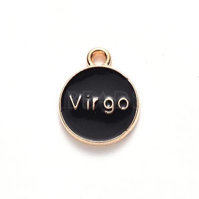 Alloy Enamel Pendants X-ENAM-S124-01B-08B-1