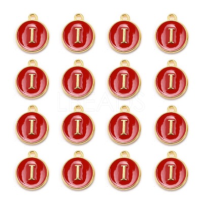 Golden Plated Alloy Enamel Charms ENAM-S118-03I-1