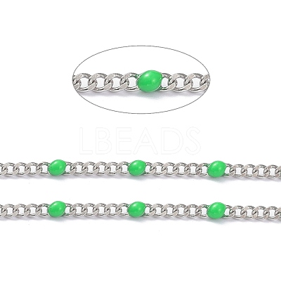 304 Stainless Steel Enamel Curb Chains CHS-P013-01P-10-1