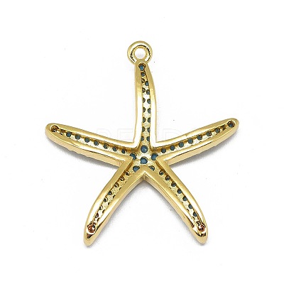 Alloy Micro Pave Cubic Zirconia Pendants X-PALLOY-F249-15A-G-1