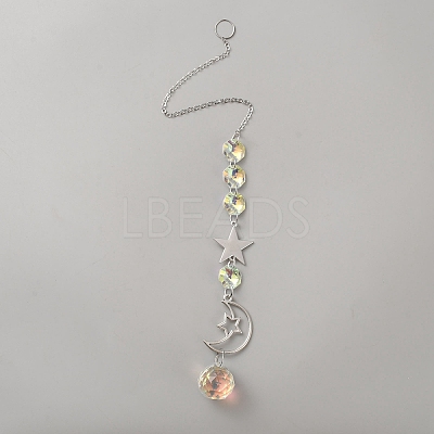 Glass & Alloy Hanging Suncatchers AJEW-WH0481-177F-1