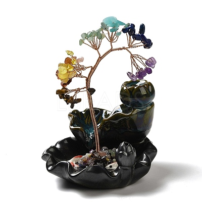 Gemstone Chips Tree Decorations AJEW-P120-A03-1