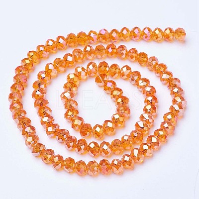 Electroplate Glass Beads Strands EGLA-A044-T1mm-B05-1
