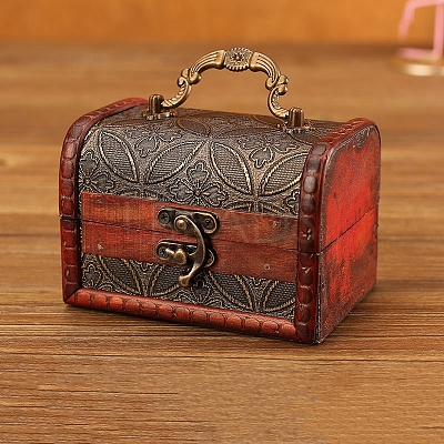 Wooden Portable Storage Boxes WOCR-PW0001-060G-1