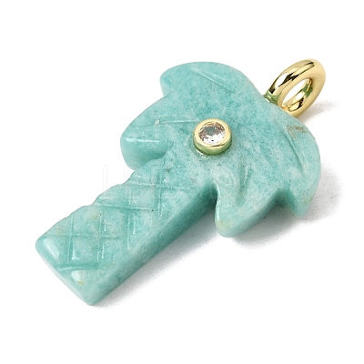 Natural Amazonite Carved Pendants X-G-C282-04D-1