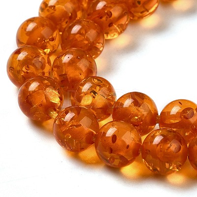 Resin Imitation Amber Beads Strands X-RESI-Z017-01A-1
