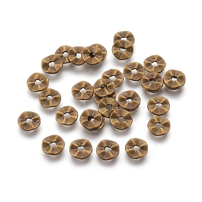 Tibetan Style Alloy Wavy Spacer Beads X-TIBEB-A101871-AB-LF-1