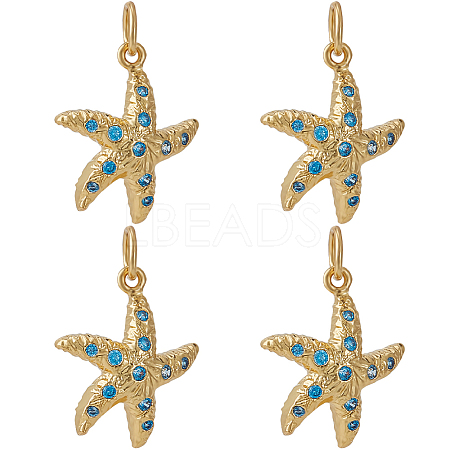 5Pcs Brass Micro Pave Grade AAA Cubic Zirconia Pendants ZIRC-BBC0002-41-1