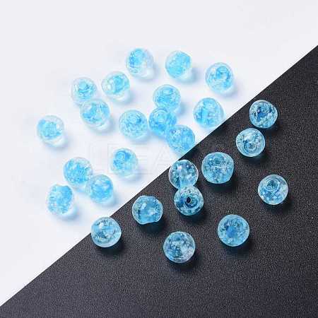 Handmade Luminous Lampwork Beads X-LAMP-R125-8mm-04-1