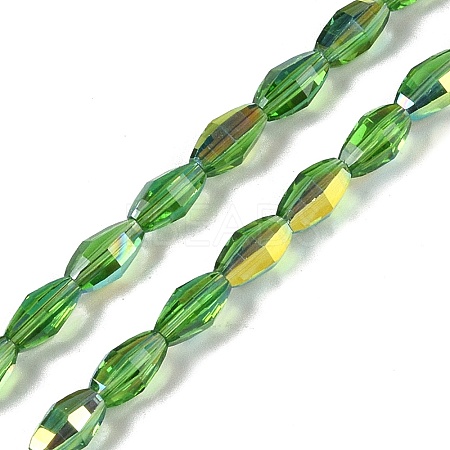 Electroplate Glass Beads Strands GLAA-Q101-03B-AB03-1