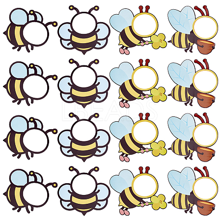 60Pcs 4 Styles Bees Cutouts AJEW-PH0008-60-1