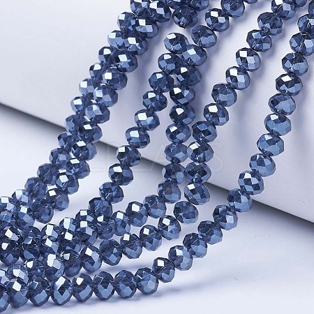 Electroplate Glass Beads Strands EGLA-A034-T8mm-A14-1