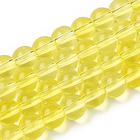 Transparent Glass Beads Strands GLAA-T032-T6mm-12-1