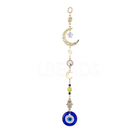 Evil Eye Lampwork Pandant Decorations HJEW-JM01002-1