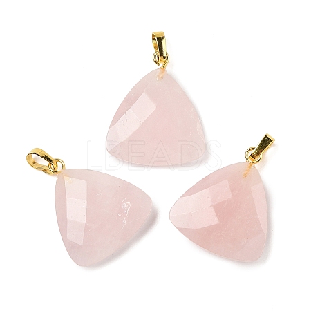 Natural Rose Quartz Pendants G-L614-D04-G04-1