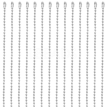 30Pcs Iron Ball Chain Necklace Making MAK-SP0001-08P-1