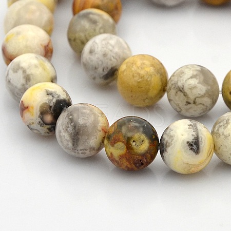 Natural Crazy Lace Agate Round Beads Strands G-N0120-16-8mm-1