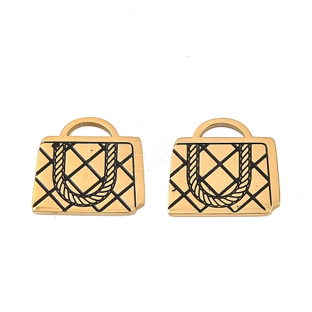 304 Stainless Steel Enamel Pendants STAS-A136-01G-03-1