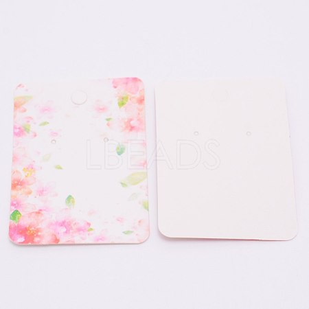 White Cardboard Earring Display Cards DIY-WH0209-23-1