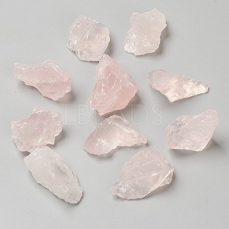 Rough Raw Natural Rose Quartz Beads G-P445-C01-1