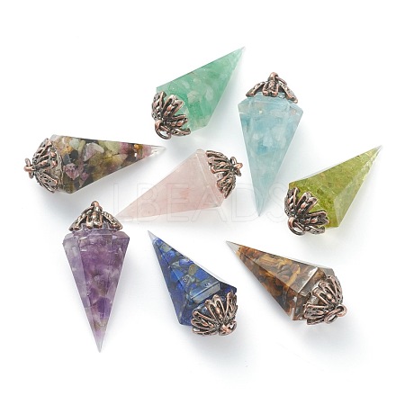 Resin Pointed Pendants G-L571-01-R-1