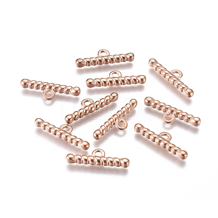 Ion Plating(IP) 304 Stainless Steel Toggle Clasps Parts LS-STAS-F241-07-RG-1