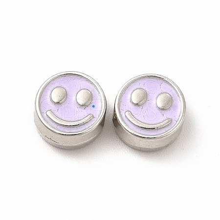 Rack Plating Alloy Enamel Beads FIND-G051-01P-08-1