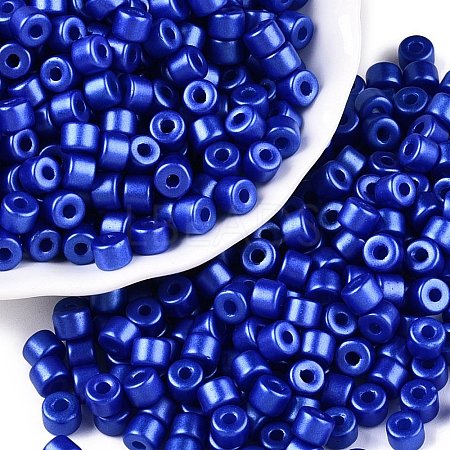 Baking Paint Pearlized Glass Seed Beads SEED-T008-03S-1