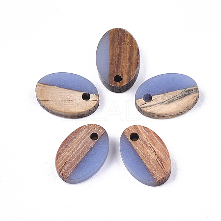 Resin & Walnut Wood Pendants RESI-S358-30B-1